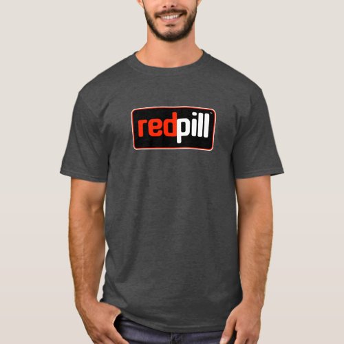 Red Pill Text Black Logo T_Shirt