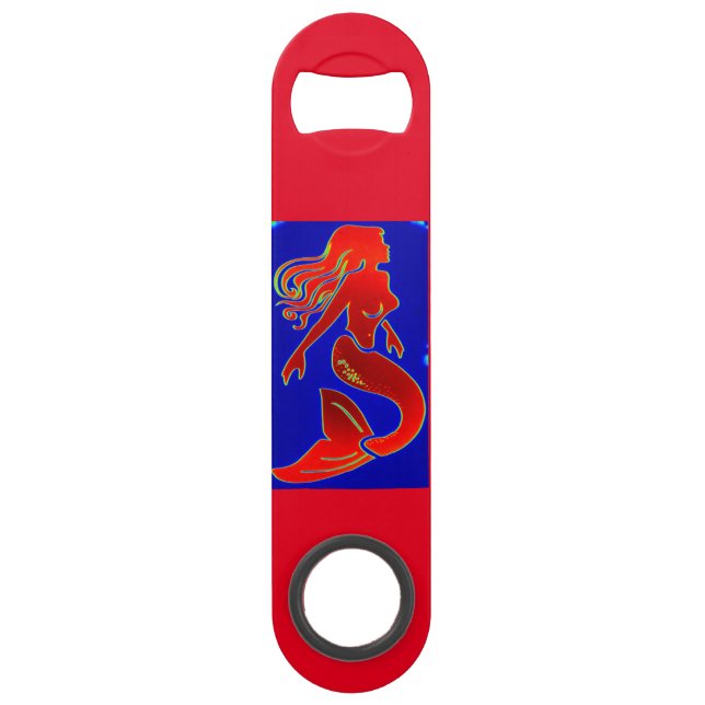 red pin-up mermaid bar key (Front)