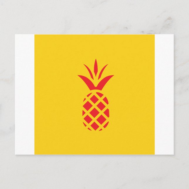 Red Pine Apple in Yellow. Postcard (Front)