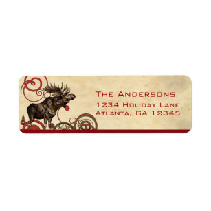Moose Return Address Labels | Zazzle