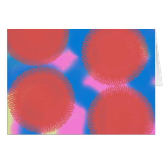 red pink and blue 56789 abstract art cards (Front Horizontal)