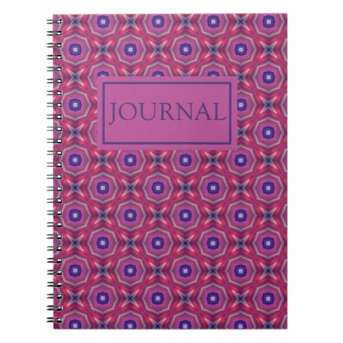 Red Pink and Blue Octagonal Journal