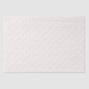 Red, Pink and Green Polka Dots Christmas Pattern Tissue Paper