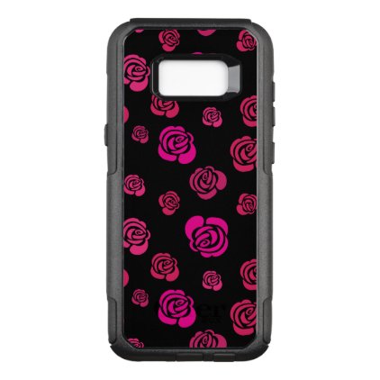 Red Pink and Magenta Roses in a Flowery Pattern OtterBox Commuter Samsung Galaxy S8+ Case
