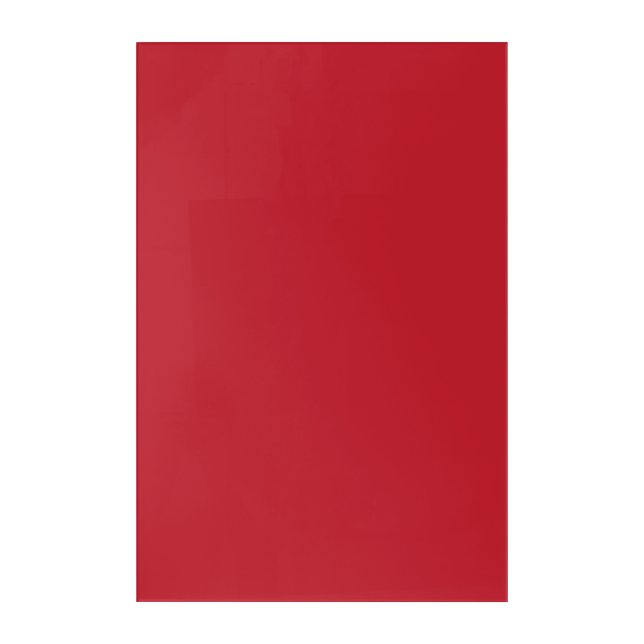 Red, pink, and orange garments hang side by side o acrylic print (Front)