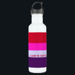 Red, Pink and Purple Stripes Pattern  Stainless Steel Water Bottle<br><div class="desc">Stay hydrated in style with the Red, Pink, and Purple Stripes Pattern Stainless Steel Water Bottle. Featuring a bold striped design, this durable and insulated bottle keeps your drinks at the perfect temperature while adding a vibrant touch to your daily routine. Perfect for work, travel, workouts, or as a stylish...</div>