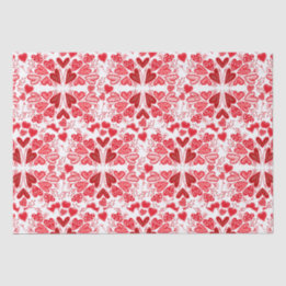 Red, Pink and White Hearts Valentine Tissue Paper