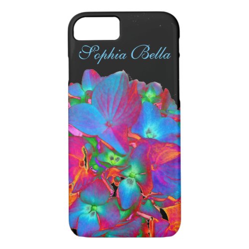 Red pink blue purple floral colorful floral iPhone 87 case