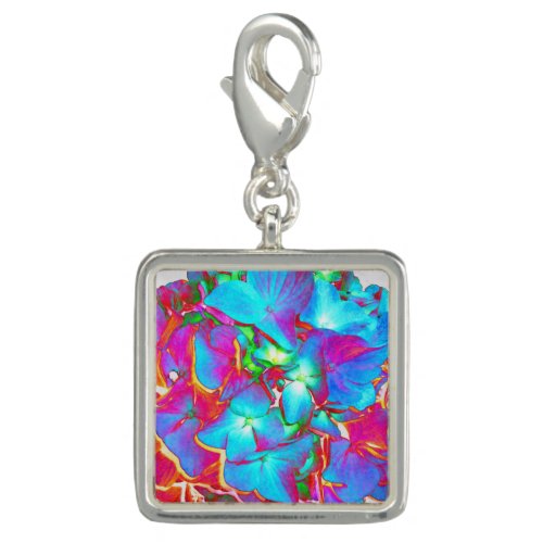 Red pink blue purple floral colorful floral charm