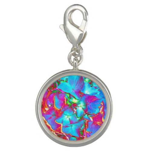 Red pink blue purple floral colorful floral charm