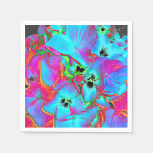 Red pink blue purple floral colorful floral napkins