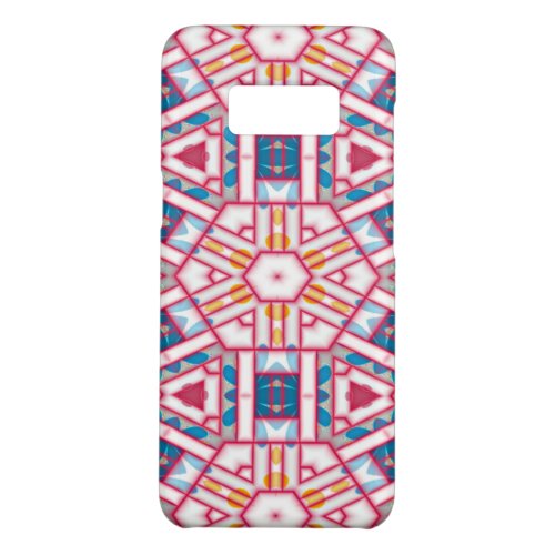Red Pink Blue White Boho Mandala Mosaic Pattern Case_Mate Samsung Galaxy S8 Case