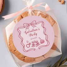 Red Pink Bow Galentine's Party