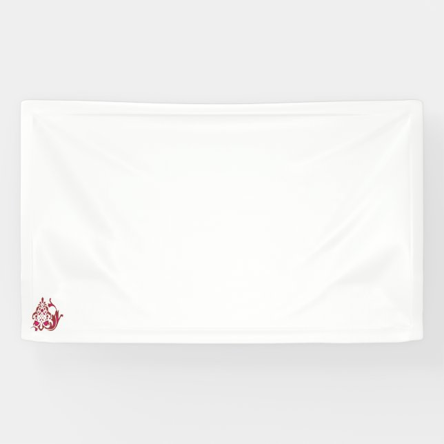 red pink brown illustration Design Vinyl Banner  (Horizontal)