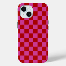 Red + Pink Check Checkered Checkerboard Pattern