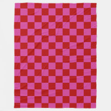 Red + Pink Check Checkered Checkerboard Pattern