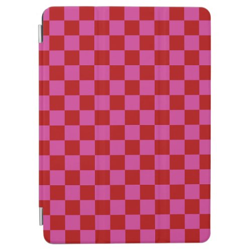 Red  Pink Check Checkered Checkerboard Pattern iPad Air Cover