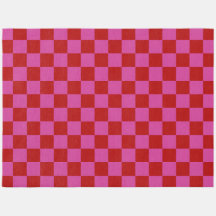 Red + Pink Check Checkered Checkerboard Pattern