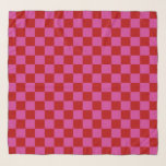 Red Pink Check Checkered Checkerboard Pattern Scarf<br><div class="desc">Red Pink Check Checkered Checkerboard Pattern Scarf</div>