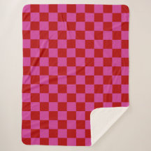 Red + Pink Check Checkered Checkerboard Pattern