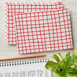 Red Pink Check Pattern Bold Checkered Envelope
