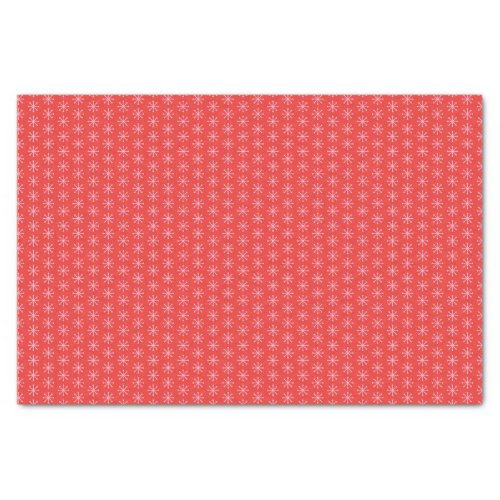 Red  Pink Christmas Snowflakes Tissue Paper