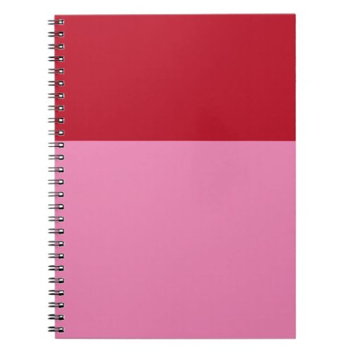 Red  Pink Colorblock Spiral Photo Notebook