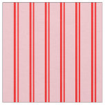 [ Thumbnail: Red & Pink Colored Pattern of Stripes Fabric ]