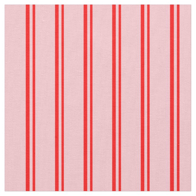 Red & Pink Colored Pattern of Stripes Fabric (Close Up)