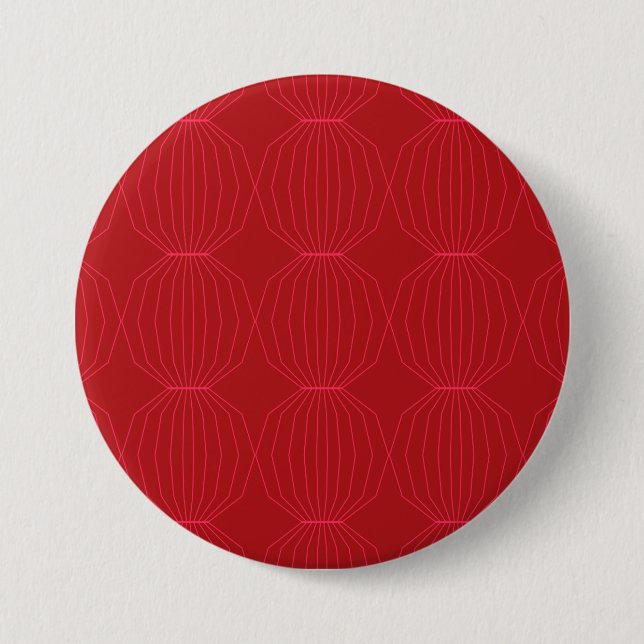 Red, pink, cool, unique, trendy, decorative art button (Front)