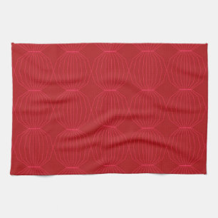 Red, pink, cool, unique, trendy, decorative art kitchen towel