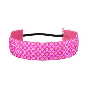 Red Pink Donuts With Filling On Pink Athletic Headband