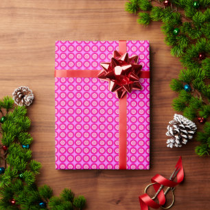Red Pink Donuts With Filling On Pink Wrapping Paper