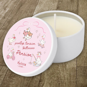 Red pink doodle hand drawn funny coworker quote mini candle favors