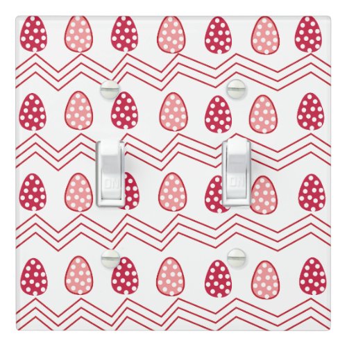 Red Pink Easter Eggs Easter Pattern       Light Switch Cover
