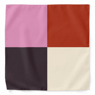 Red Pink Eggplant Ivory Bandana