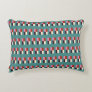 Red Pink Eggplant Ivory Teal Pattern Decorative Pillow