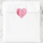 Red Pink Feathers Heart Save the date stickers (Bag)