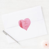Red Pink Feathers Heart Save the date stickers (Envelope)
