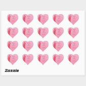 Red Pink Feathers Heart Save the date stickers (Sheet)