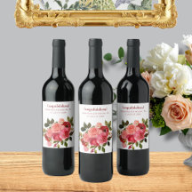 Red Pink Floral Rose Graduation