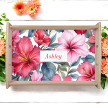 Red Pink Floral Watercolor Elegant