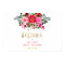 Red & Pink Flowers Baby Shower Welcome Sign