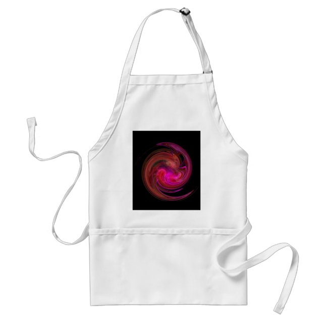 RED PINK FUCHSIA LIGHT VORTEX ADULT APRON (Front)