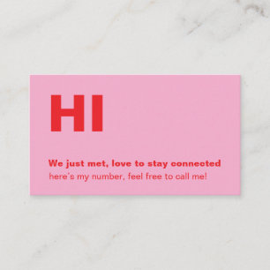 Red Pink Funny Dating Call Me Card Style