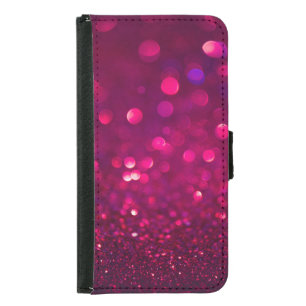 Red Pink Glitter: Abstract Bokeh Samsung Galaxy S5 Wallet Case