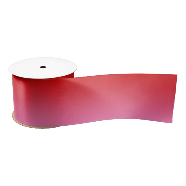 Red Pink Gradient Ombré #1 wide Satin Ribbon (Spool)