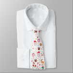 Red Pink Green Christmas Winter Wonderland Santa Neck Tie<br><div class="desc">This whimsical design features a delightful and playful illustration of beloved Christmas elements,  beautifully rendered in a heartwarming palette of red,  pink,  green and white.</div>