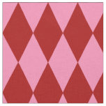 Red Pink Harlequin Checkered Design  Fabric