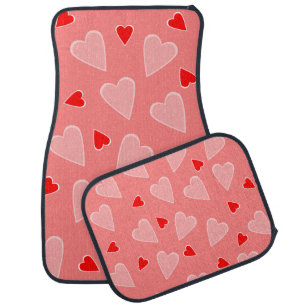 Red&Pink Hearts Car Floor Mat